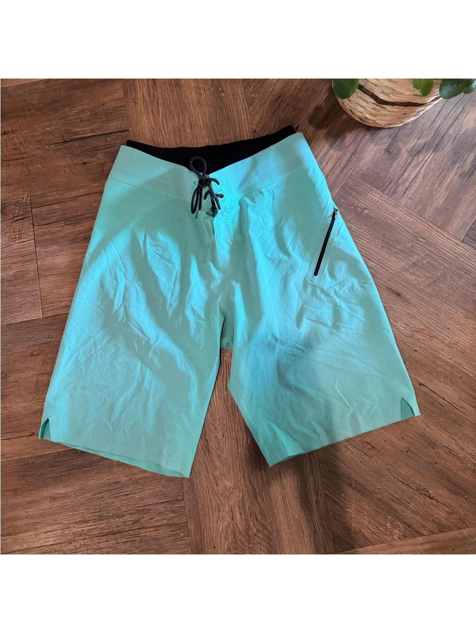 Lululemon El Current Seamless Swim Shorts Blue Sz 32 Euc